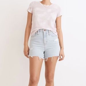 NWT Madewell curvy mom jean short, flintwood wash